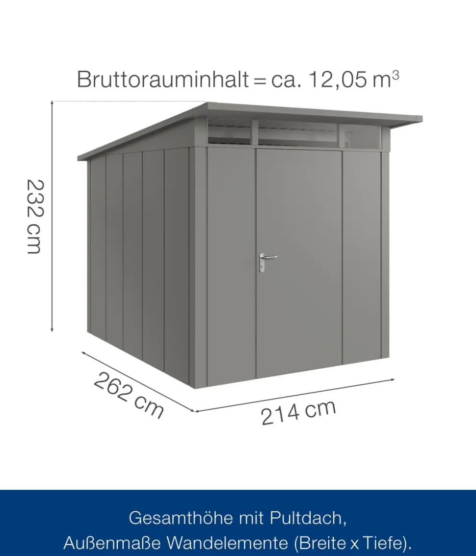Hörmann Metallgerätehaus Juno JPD6 L-Sk Motiv Design, ca. B229/H232/T310 cm