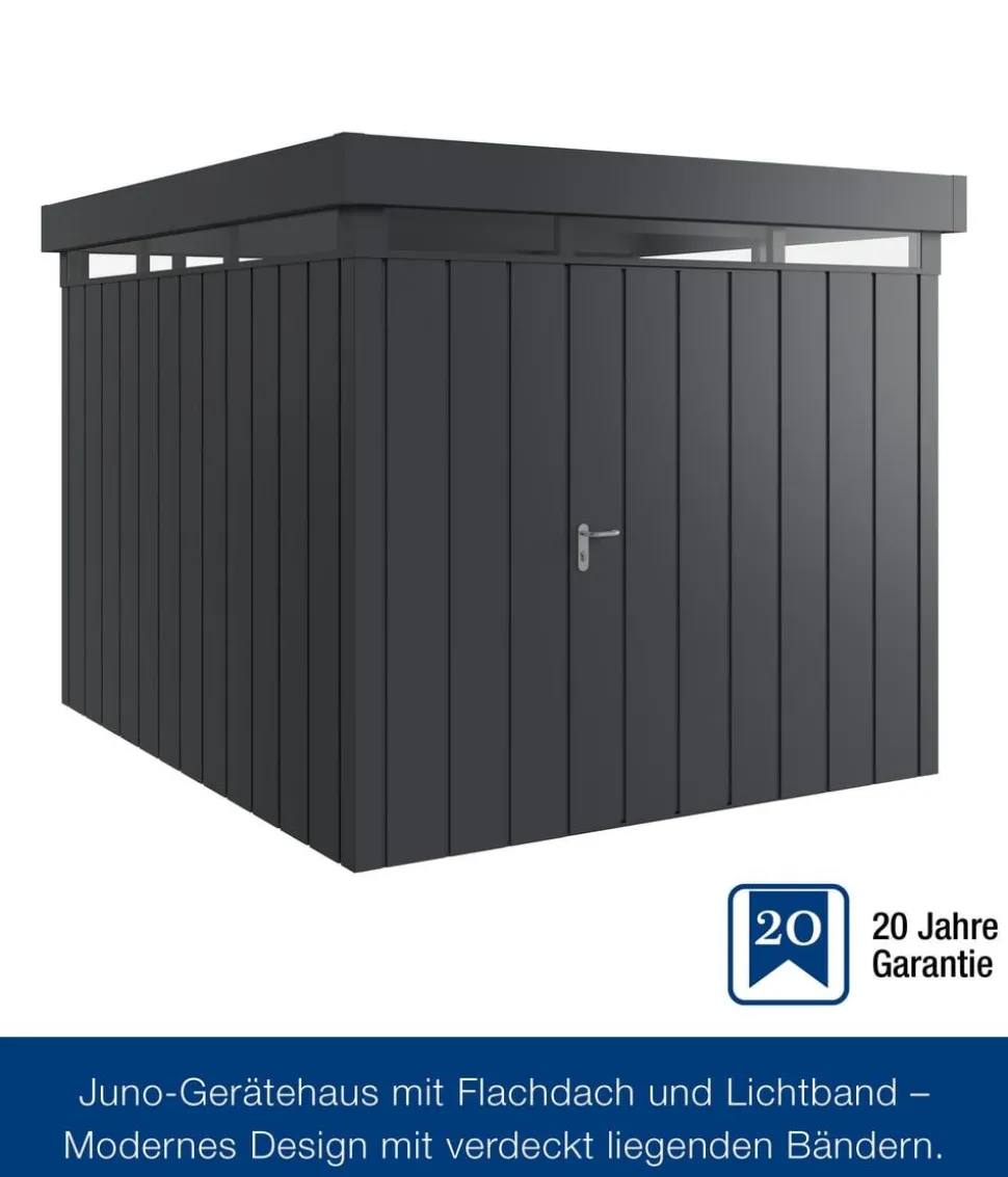 Hörmann Metallgerätehaus Juno mit Lichtband JFD11 M-Sk, ca. B277/H239/T325 cm