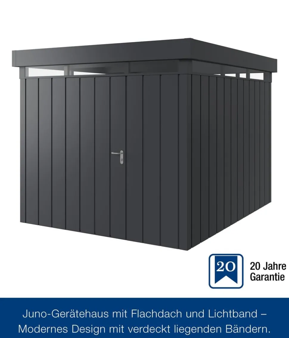 Hörmann Metallgerätehaus Juno mit Lichtband JFD11 M-Sk, ca. B277/H239/T325 cm