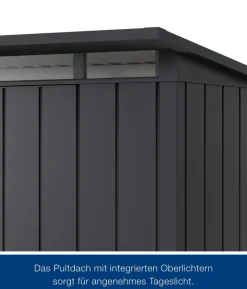 Hörmann Metallgerätehaus Juno JPD4 M-Sk Motiv Modern, ca. B229/H224/T214 cm