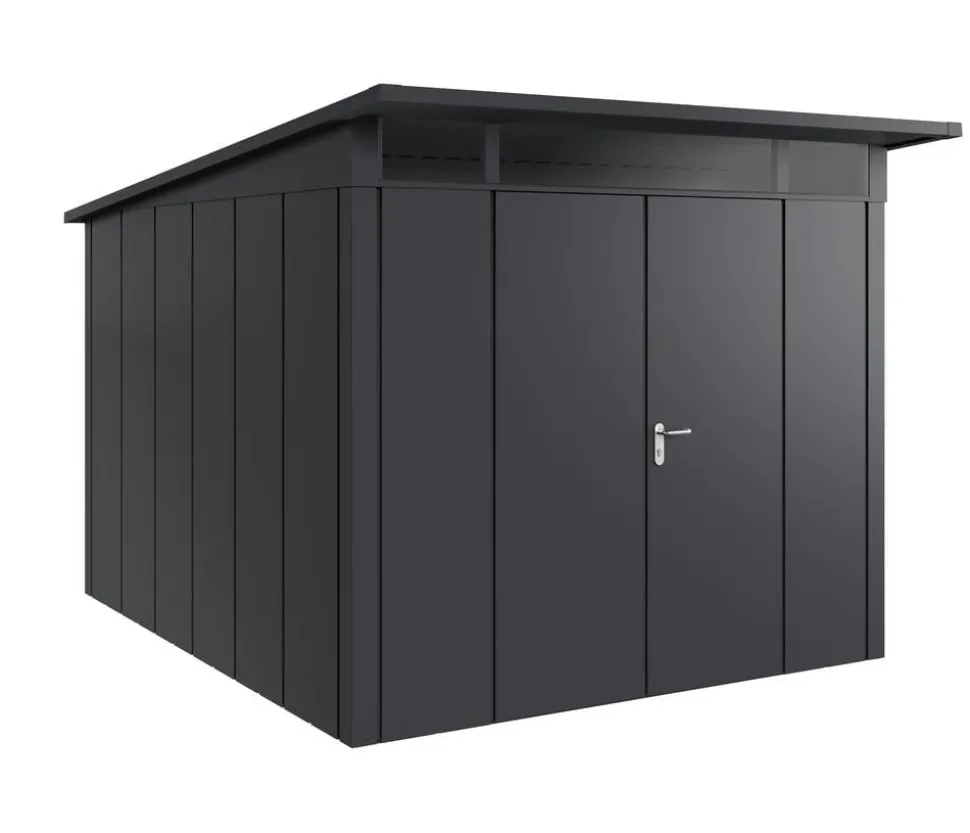 Hörmann Metallgerätehaus Juno JPD11 L-Sk Motiv Design mit Doppeltür, ca. B277/H232/T358 cm