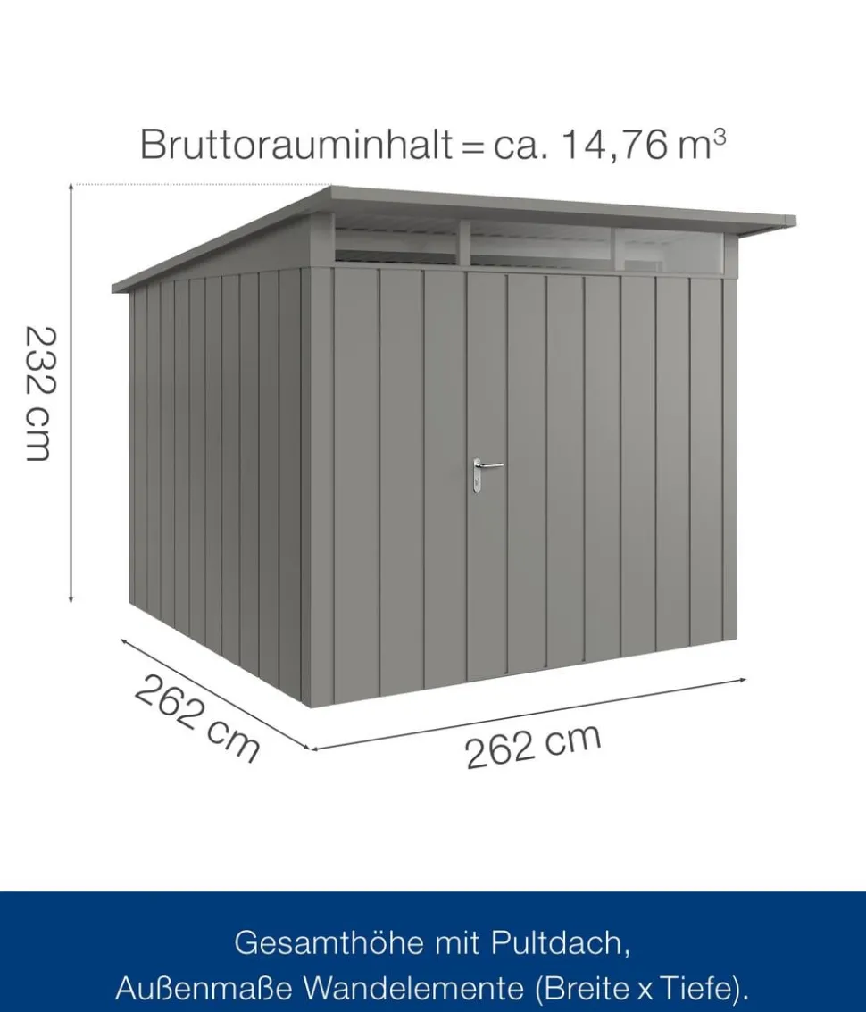 Hörmann Metallgerätehaus Juno JPD10 M-Sk Motiv Modern, ca. B277/H232/T310 cm