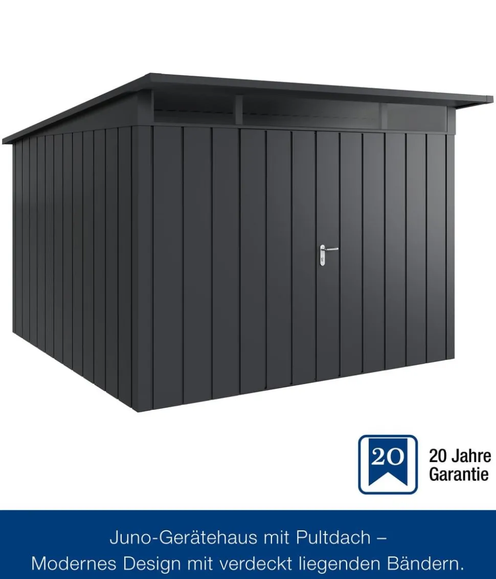 Hörmann Metallgerätehaus Juno JPD14 M-Sk Motiv Modern mit Doppeltür, ca. B325/H232/T358 cm