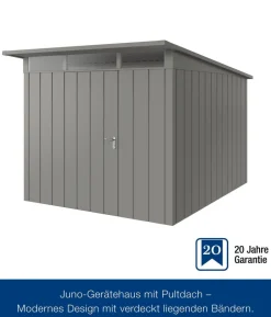 Hörmann Metallgerätehaus Juno mit Lichtband & Doppeltür JFD4 2116 M-Sk, ca. B229/H239/T181 cm