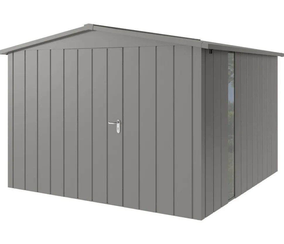 Hörmann Metallgerätehaus Juno JSD14 M-Sk Motiv Modern bodentiefes Fenster, ca. B333/H231/T325 cm