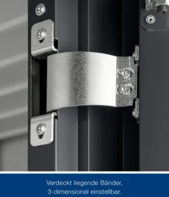 Hörmann Metallgerätehaus Juno JSD2 M-SK Motiv Modern bodentiefes Fenster, ca. B189/H219/T181 cm