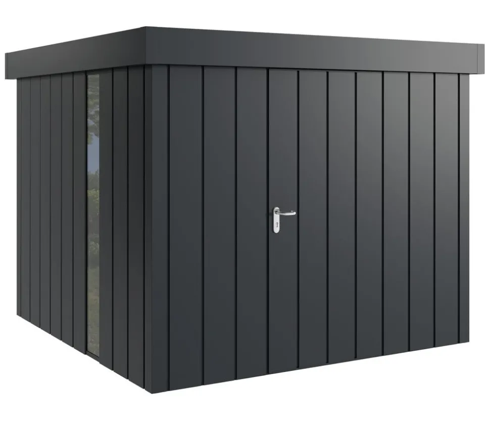 Hörmann Metallgerätehaus Juno JFD10 M-Sk Motiv Modern bodentiefes Fenster, ca. B277/H222/T277 cm
