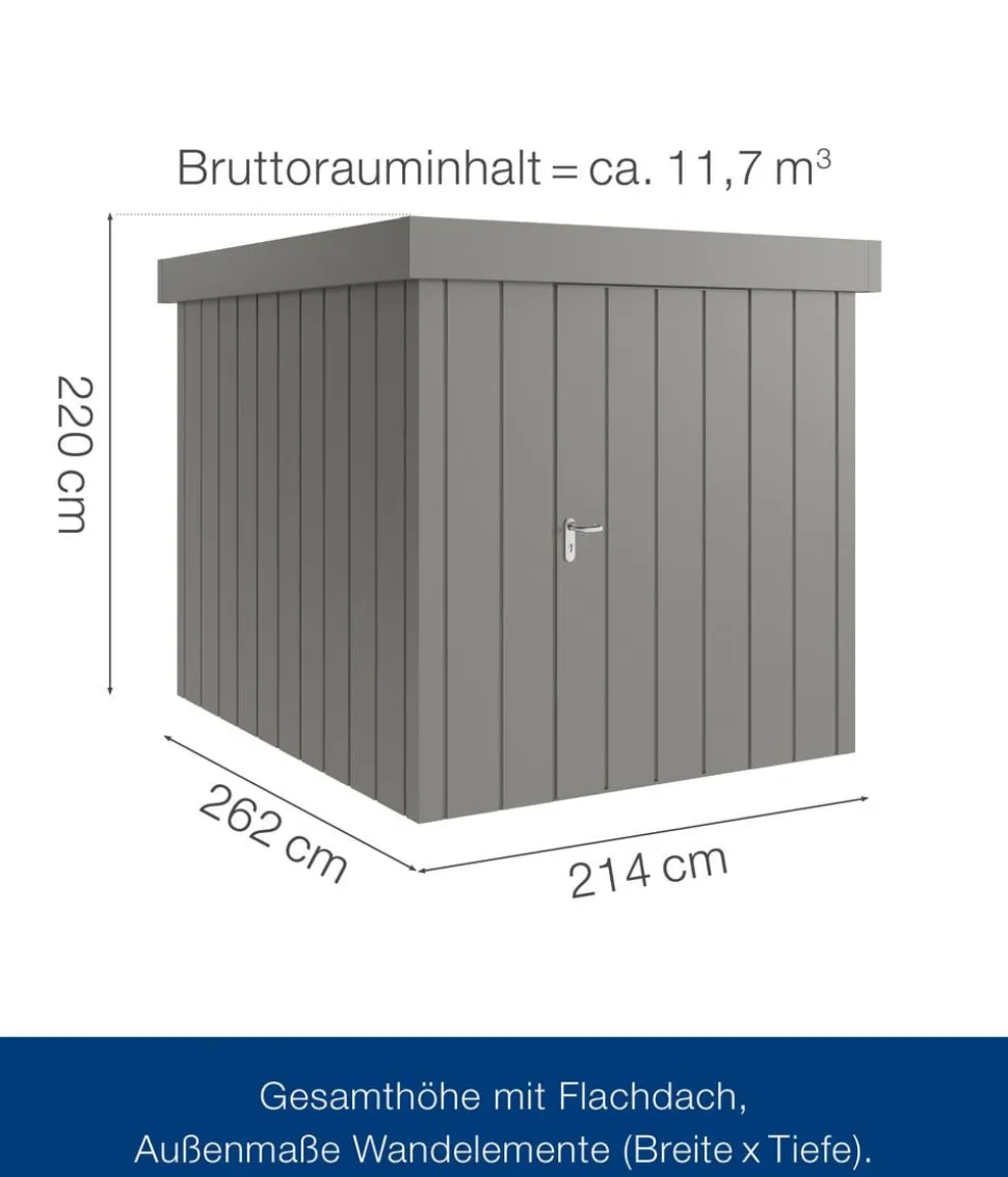 Hörmann Metallgerätehaus Juno JFD6 M-Sk Motiv Modern, ca. B229/H222/T277 cm