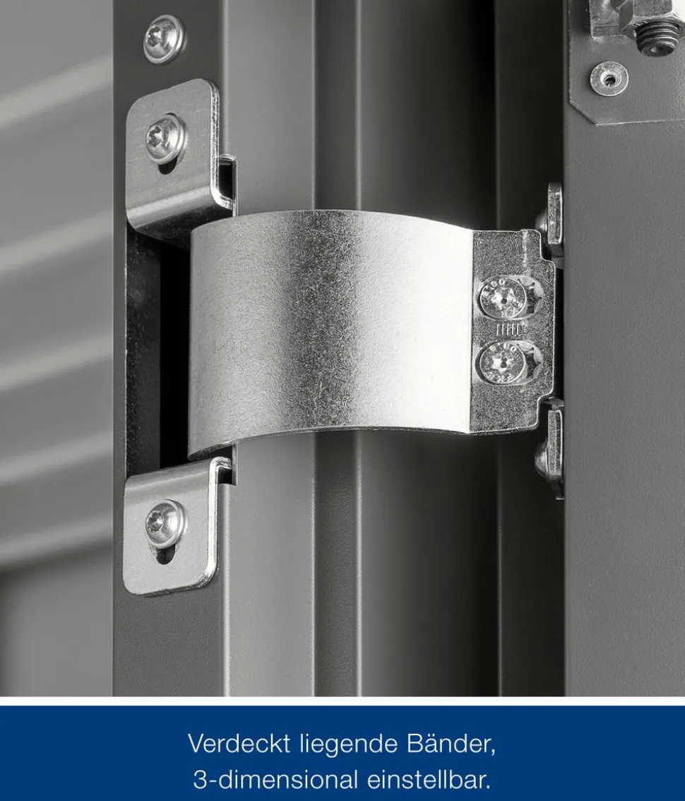 Hörmann Metallgerätehaus Juno JSD14 L-Sk Motiv Design bodentiefes Fenster, ca. B333/H231/T325 cm