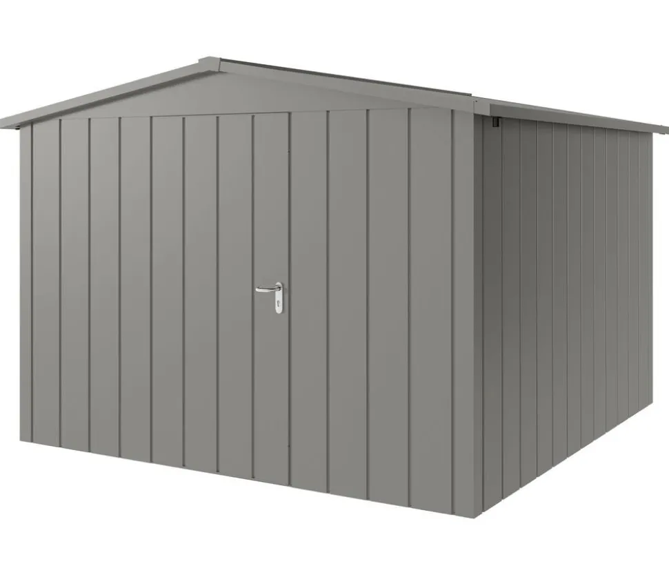 Hörmann Metallgerätehaus Juno JFD10 M-Sk Motiv Modern bodentiefes Fenster mit Doppeltür, ca. B277/H222/T277 cm