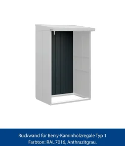 Hörmann Rückwand für Berry-Kaminholzregal Typ 1, ca. B117,3/H188 cm