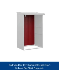 Hörmann Rückwand für Berry-Kaminholzregal Typ 1, ca. B117,3/H188 cm