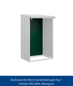 Hörmann Rückwand für Berry-Kaminholzregal Typ 1, ca. B117,3/H188 cm
