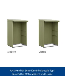 Hörmann Rückwand für Berry-Kaminholzregal Typ 1, ca. B117,3/H188 cm