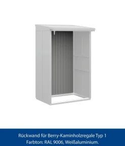 Hörmann Rückwand für Berry-Kaminholzregal Typ 1, ca. B117,3/H188 cm