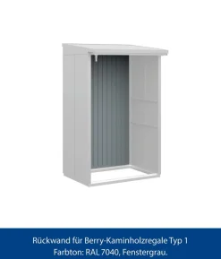 Hörmann Rückwand für Berry-Kaminholzregal Typ 1, ca. B117,3/H188 cm