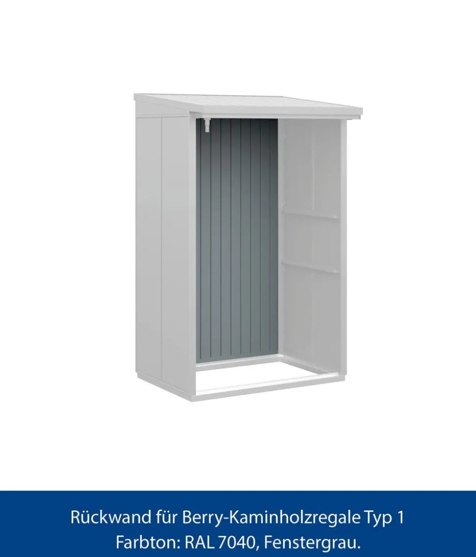 Hörmann Rückwand für Berry-Kaminholzregal Typ 1, ca. B117,3/H188 cm