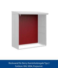 Hörmann Rückwand für Berry-Kaminholzregal Typ 2, ca. B188/H177,7 cm