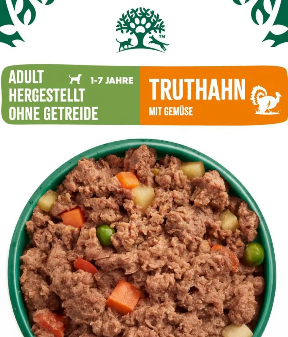 James Wellbeloved Nassfutter für Hunde Grainfree Adult, Truthahn in Pastete