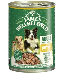 James Wellbeloved Nassfutter für Hunde Adult, Lamm & Huhn in Pastete