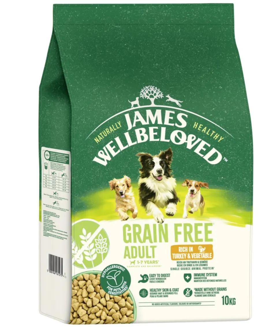 James Wellbeloved Trockenfutter für Hunde Grainfree Adult, Truthahn & Gemüse