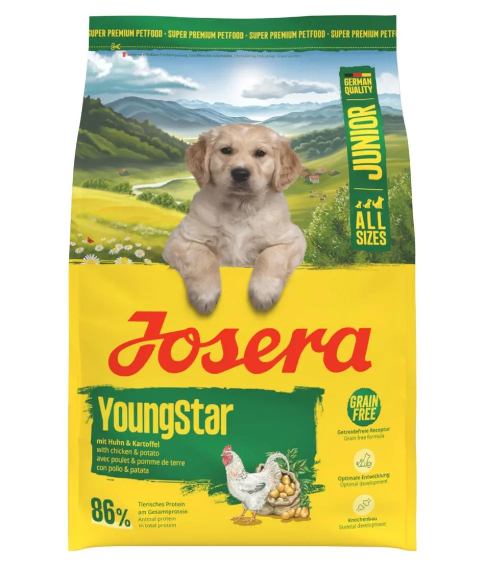 Josera Trockenfutter für Hunde YoungStar Junior, Huhn & Kartoffel