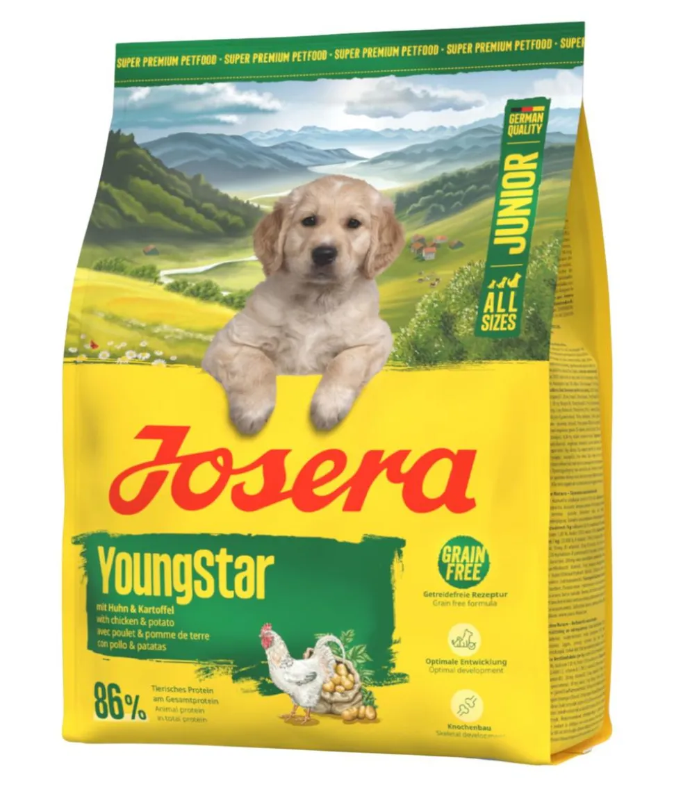 Josera Trockenfutter für Hunde YoungStar Junior, Huhn & Kartoffel