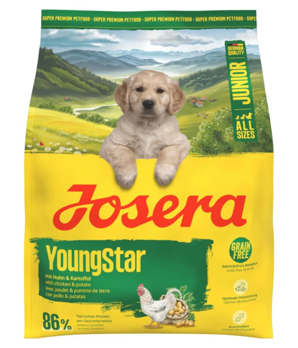 Josera Trockenfutter für Hunde YoungStar Junior, Huhn & Kartoffel