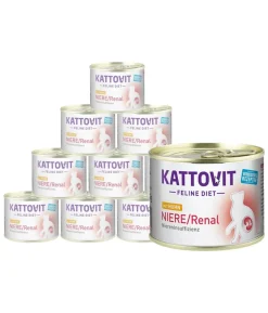 KATTOVIT Feline Diet Nassfutter für Katzen, Niere/Renal, 12 x 185 g