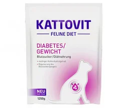 KATTOVIT Feline Diet Trockenfutter für Katzen Diabetes/Gewicht