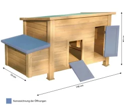 KERBL Hühnerstall Florentina, ca. B146/H80/T74 cm