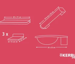 KERBL Pet Kletterwand Rocky, 6-teilig