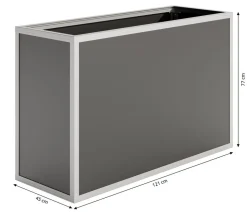 KGT Alu-Hochbeet 130, ca. B121/H77/T45 cm