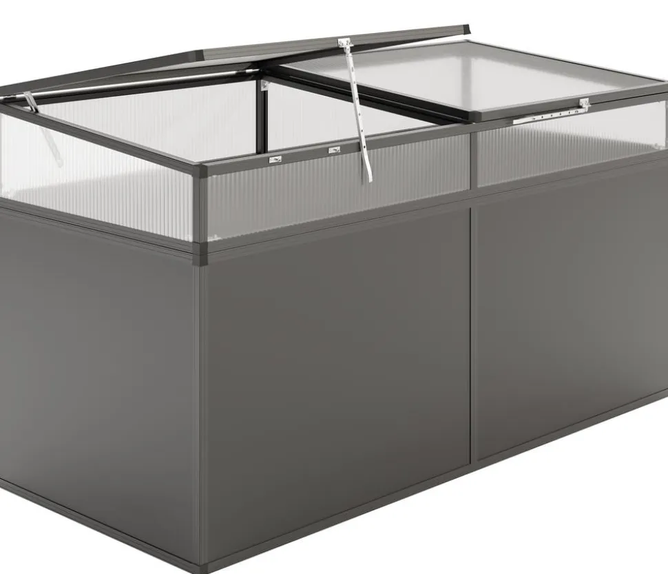 KGT Frühbeetaufsatz 210, anthrazit, ca. B205/H32/T91 cm