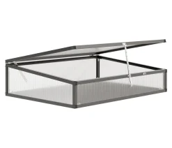 KGT Frühbeetaufsatz 130, anthrazit, ca. B121/H32/T91 cm