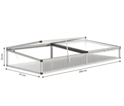 KGT Frühbeetaufsatz für Hochbeet 210, silber