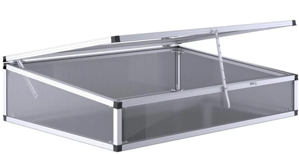 KGT Frühbeetaufsatz für Hochbeet 130, silber