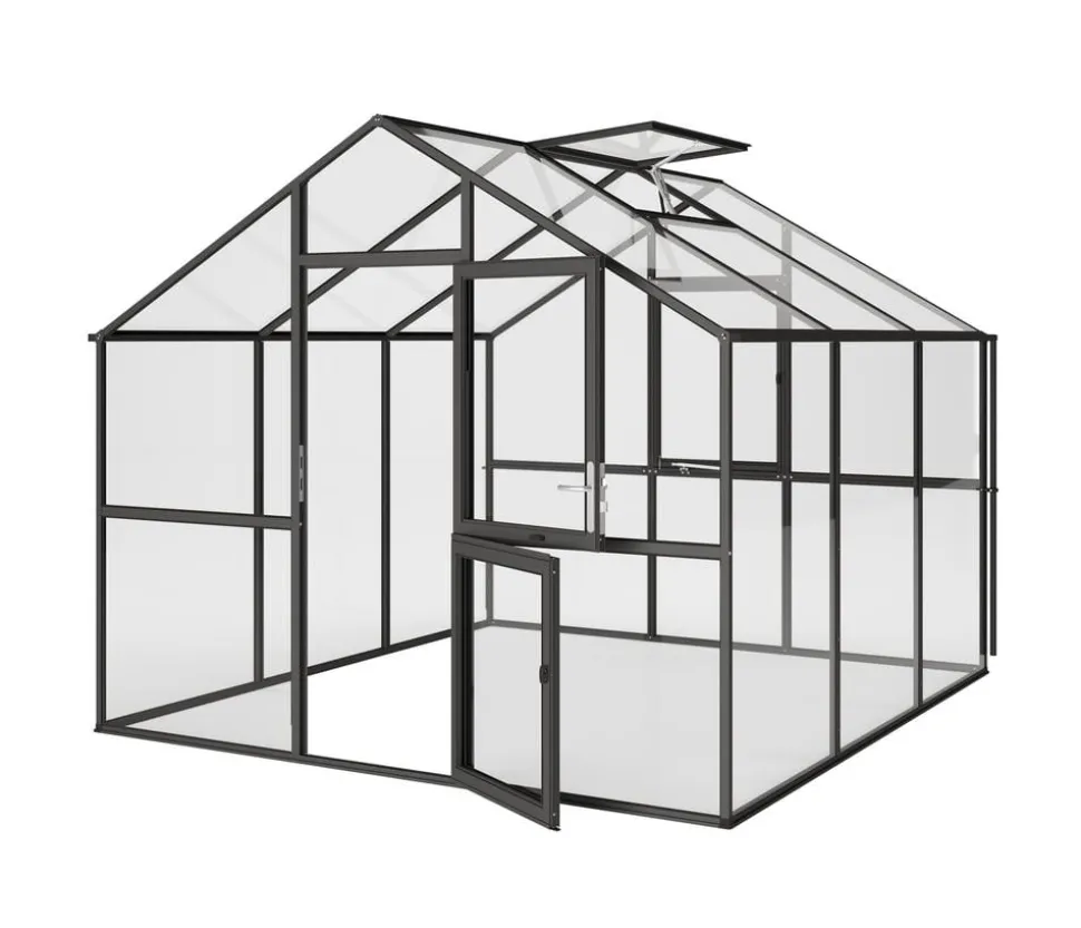 KGT Gewächshaus Ortasia III, ESG, ca. B297/H253/T323 cm