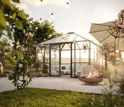 KGT Gewächshaus-Pavillon PaviLux 3,50 x 3,50 m ESG, ca. B350/H302/T350 cm