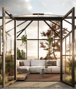 KGT Gewächshaus-Pavillon PaviLux 3,50 x 3,50 m ESG, ca. B350/H302/T350 cm