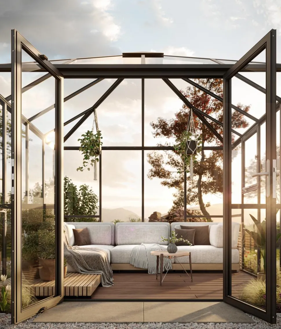 KGT Gewächshaus-Pavillon PaviLux 3 x 3 m ESG, ca. B300/H288/T300 cm