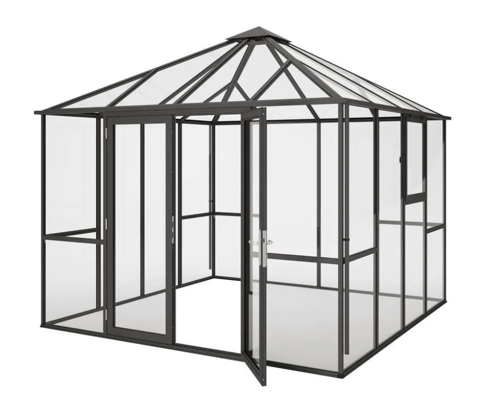 KGT Gewächshaus-Pavillon PaviLux 3 x 3 m ESG, ca. B300/H288/T300 cm