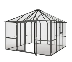 KGT Gewächshaus-Pavillon PaviLux 3,50 x 3,50 m ESG/HKP, ca. B350/H302/T350 cm