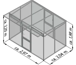 KGT Gewächshaus Santini II, ca. B297/H215/T254 cm