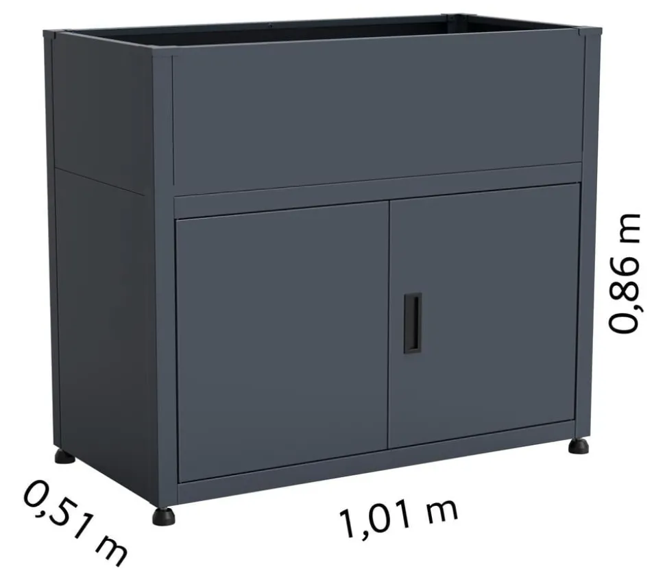 KGT Stahl-Hochbeet Urban Grow Space, anthrazit/grau