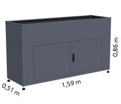 KGT Stahl-Hochbeet Urban Grow Space, anthrazit/grau