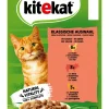 KITEKAT® Nassfutter für Katzen Multipack Klassische Auswahl in Sauce, Adult, 12 x 85 g