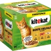 KITEKAT® Nassfutter für Katzen Multipack Bunte Vielfalt in Sauce, Adult, 24 x 85 g