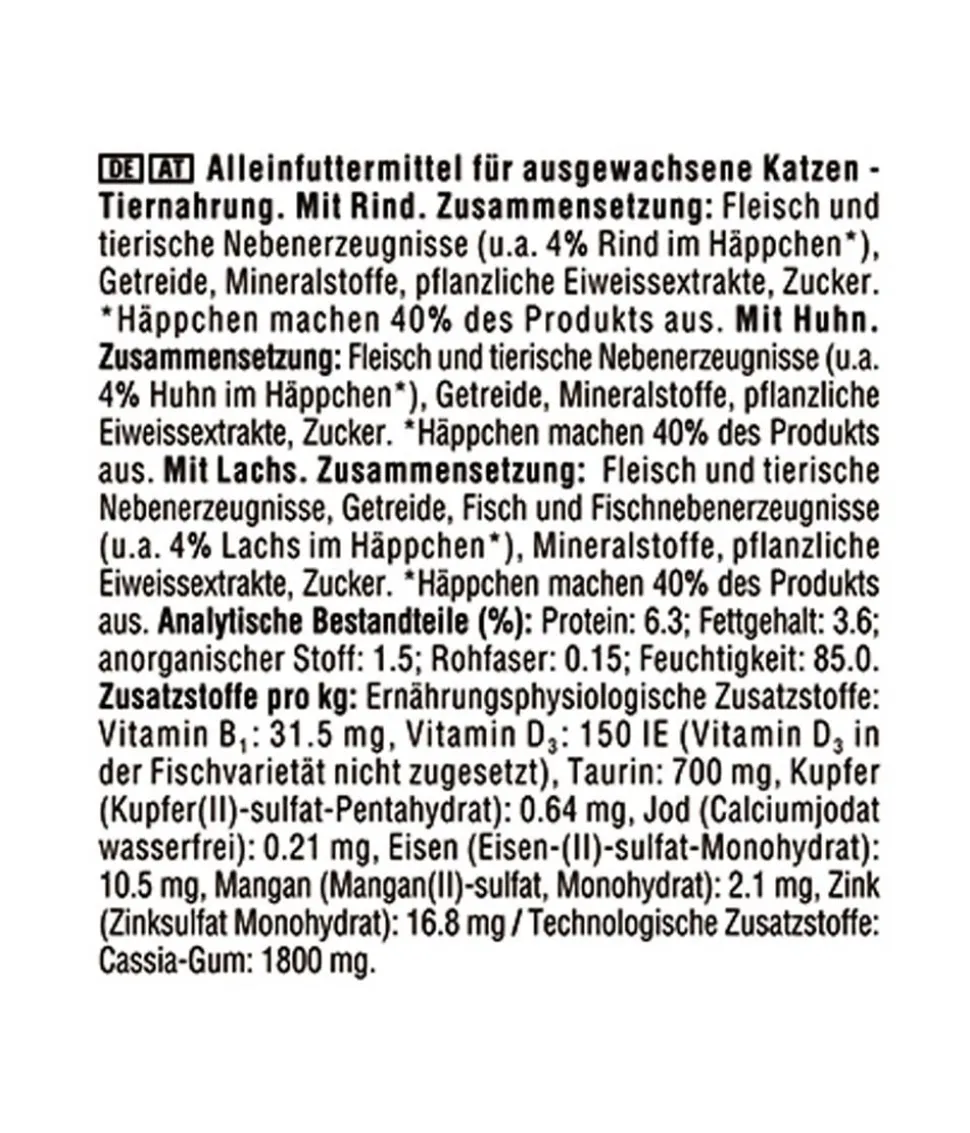 KITEKAT® Nassfutter für Katzen Multipack Markt-Mix in Gelee, Adult, 12 x 85 g