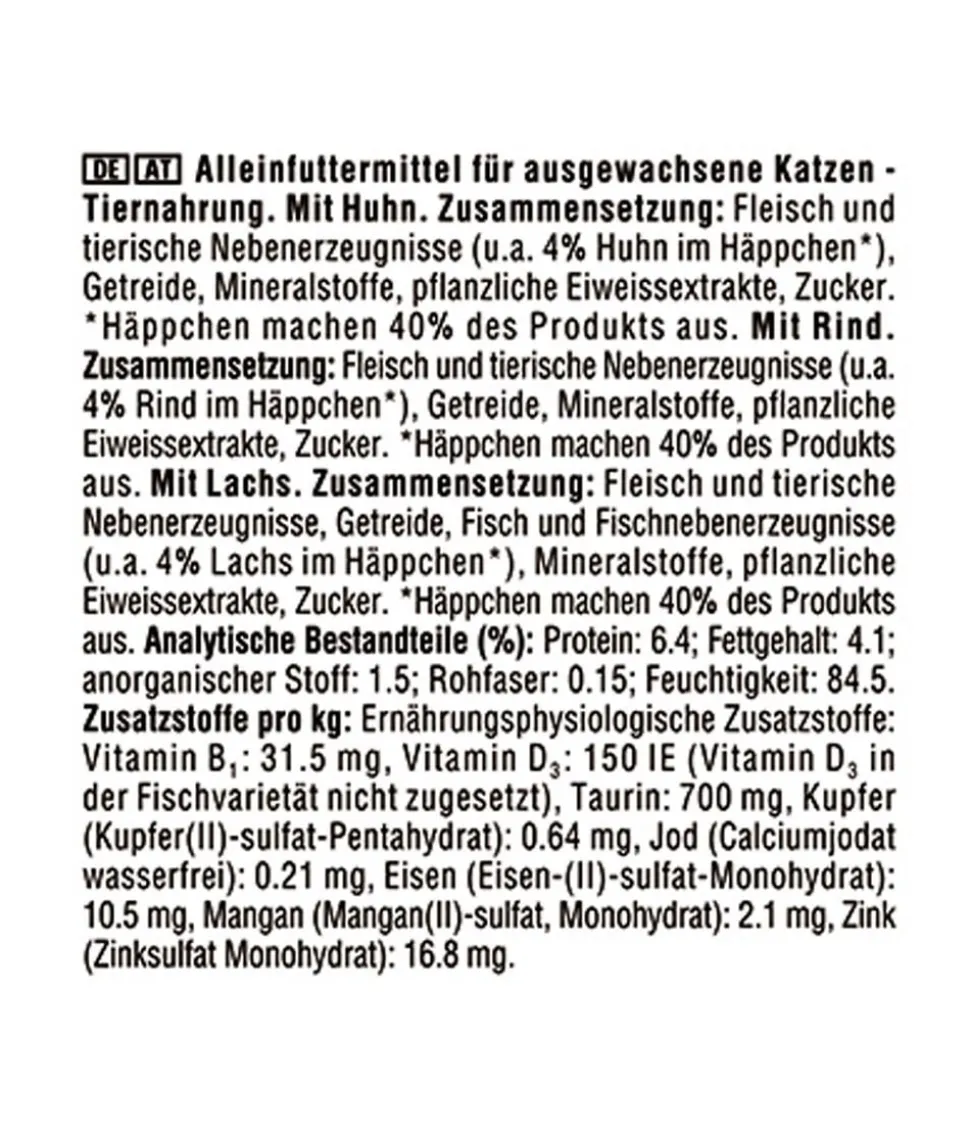 KITEKAT® Nassfutter für Katzen Multipack Geflügel-Allerlei in Gelee, Adult, 12 x 85 g